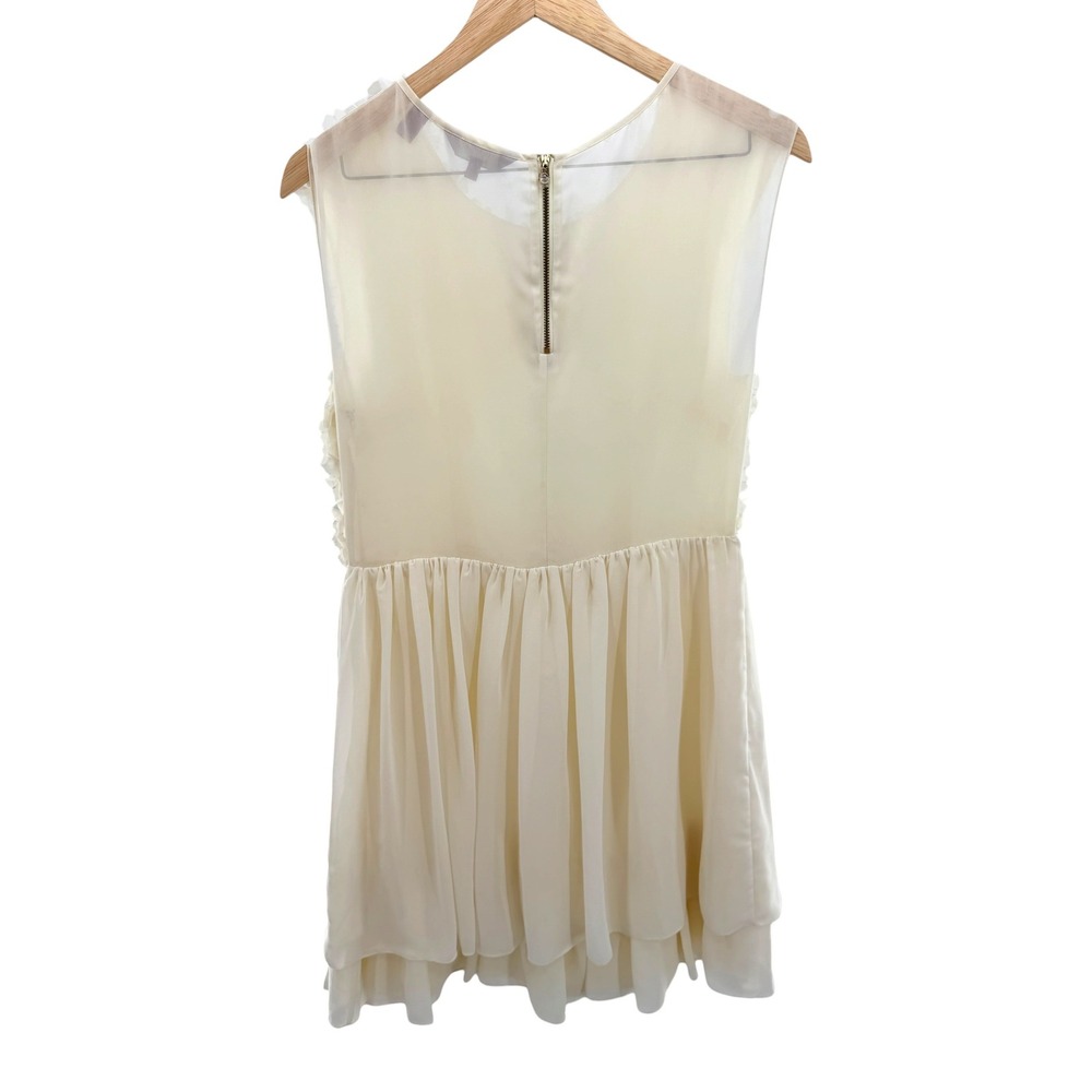 Ted Baker London Grete Cream 3D Floral Applique Chiffon Dress Size 3 US 8-10 - Picture 4 of 6